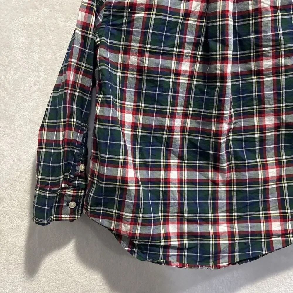 Polo Ralph Lauren Toddler Boy Plaid Button Down Natural Stretch Shirt 3/3T